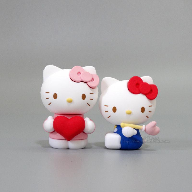Hello Kitty Pvc Art Toy With Heart Motif And Collectible Design For Kids And Fans