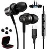 HGCXING USB C Headphones for Samsung S25 S24 FE Galaxy A26 A36 A56 Magnetic HiFi In Ear Type C Earphones Noise Canceling Earphones with Mic for iPhone