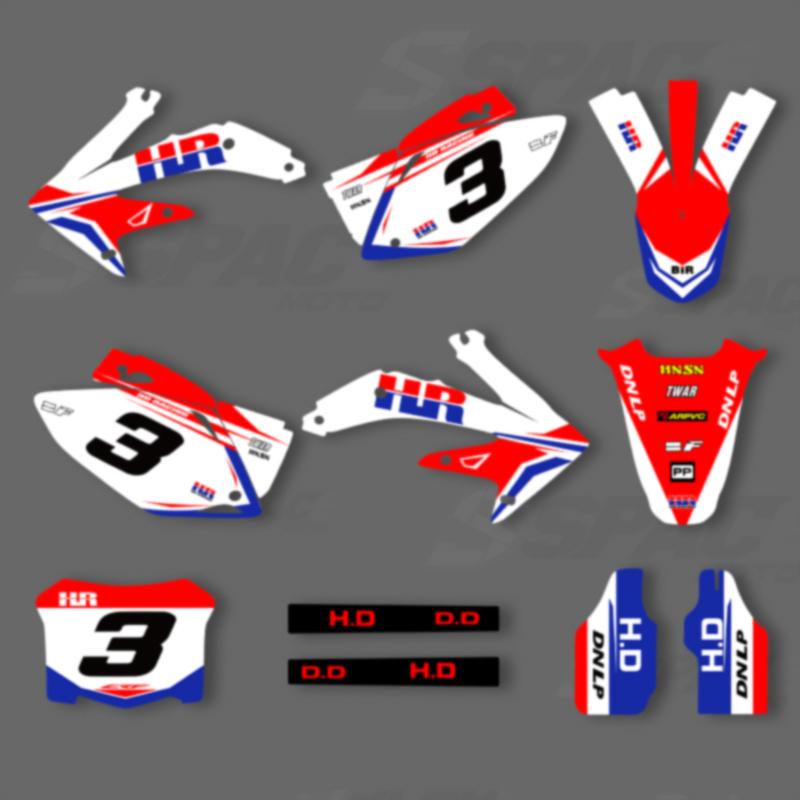 SPACE Custom Motorcycle Graphics Background Decal for HONDA 2005 2006 2007 2008 CRF450 Decals Stickers Kits 06