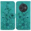 For TECNO Spark 30C 4G Case Lily Flower Imprint Leather Phone Cover with Stand