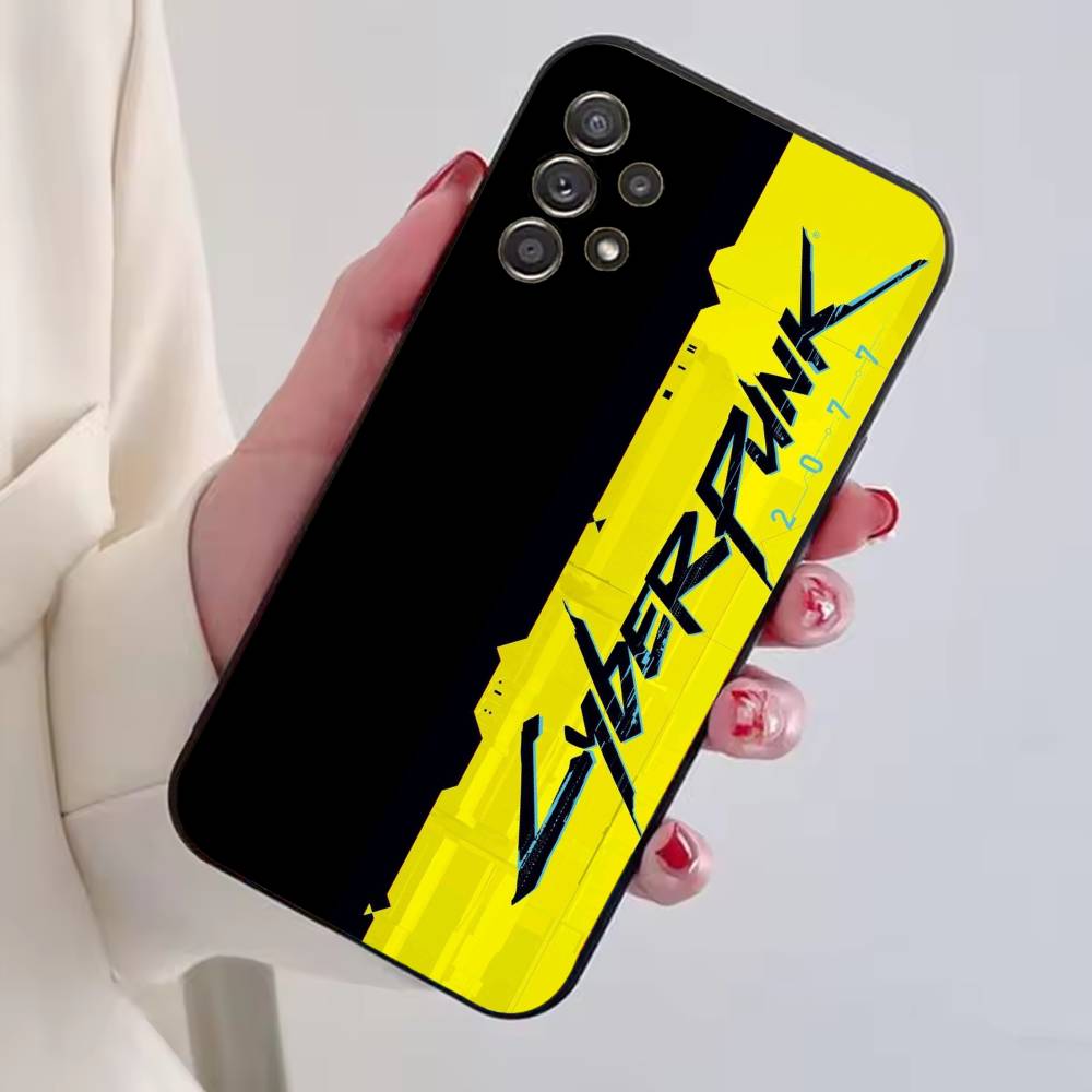 Чехол для телефона Game C-Cyberpunk Черный Силикон Мягкий Для Samsung S25,S24,S21,S22,S23,S30,Ultra,S20,Plus,Fe,Lite