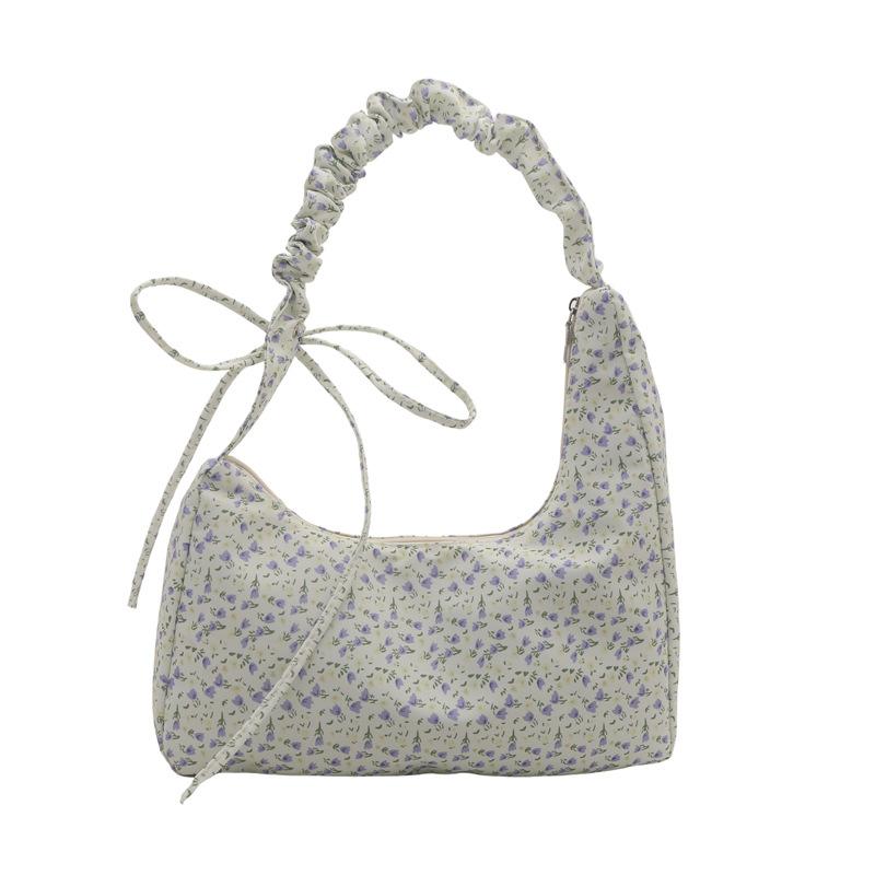 Большая вместительная сумка через плечо, женская летняя популярная сумка с цветочным принтом, универсальная плиссированная сумка-тоут для поездок на работу