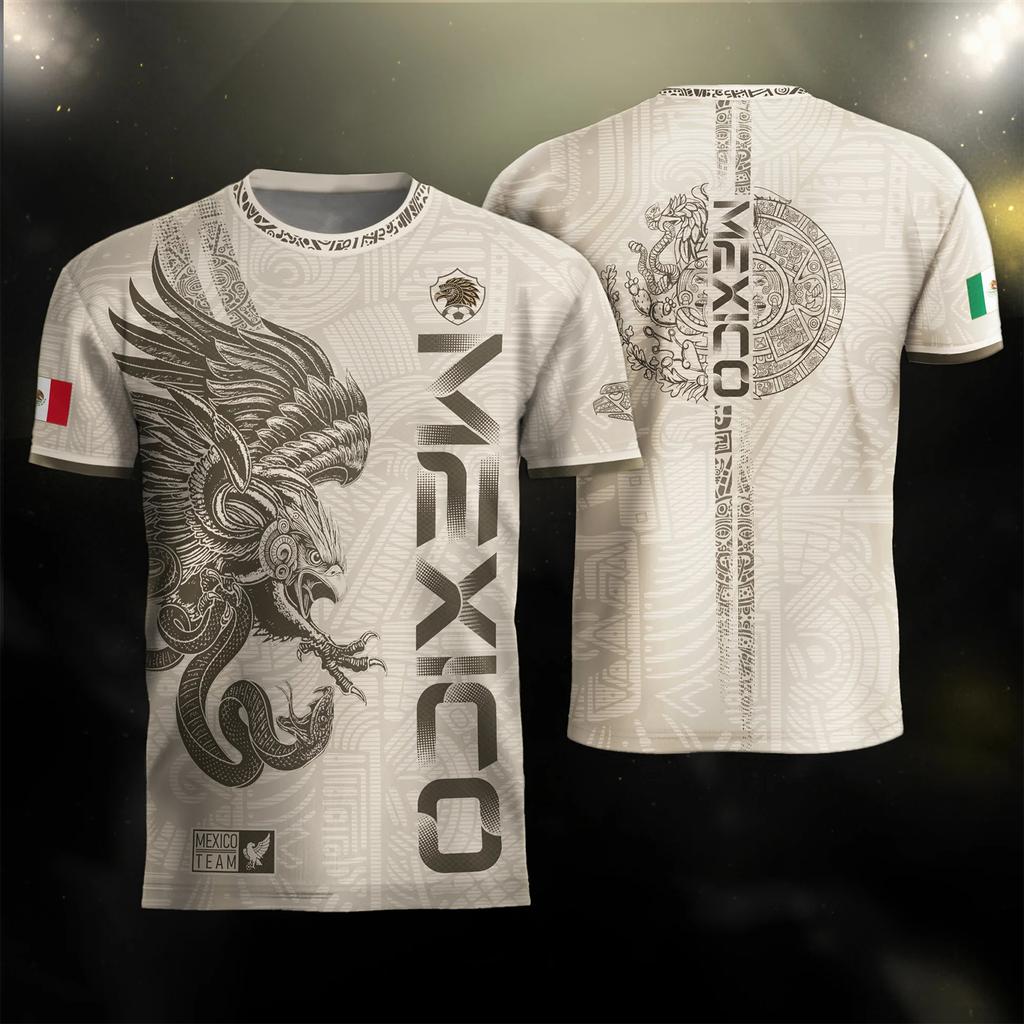 Men's Casual Short Sleeve T-Shirt Mexico Lettering Graphic Print Crew Neck Lightweight Soft Fabric Comfortable Fit
