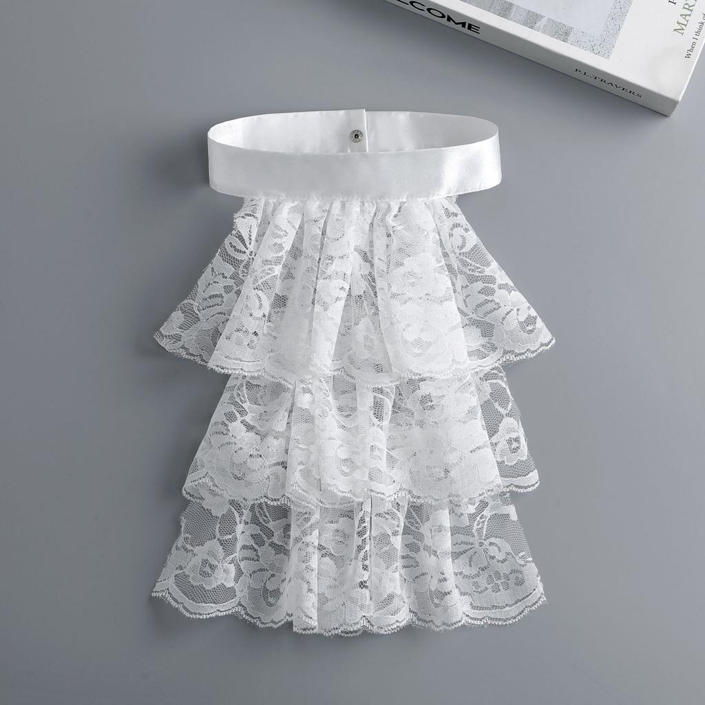 Retro Collar, Sleeves, Lace Trim Collar, Court Ruffle Collar, Faux Collar