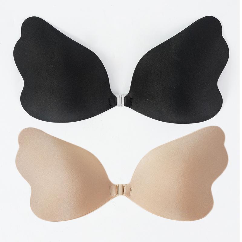 Женские невидимые бюстгальтеры, наклейки на грудь с бабочкой, бесшовный бюстгальтер с застежкой спереди, бюстгальтер пуш-ап без бретелек, нижнее белье