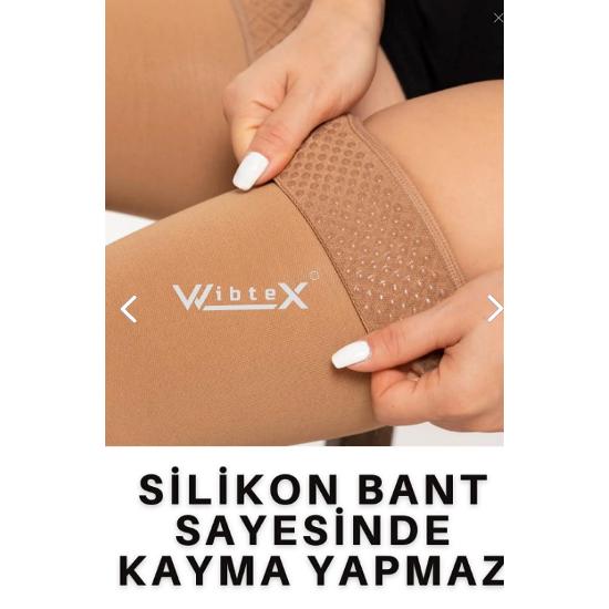 Компрессионные чулки выше колена среднего давления с открытым носком (ЦВЕТ КОЖИ) (ДВОЙНЫЕ НОЖКИ)