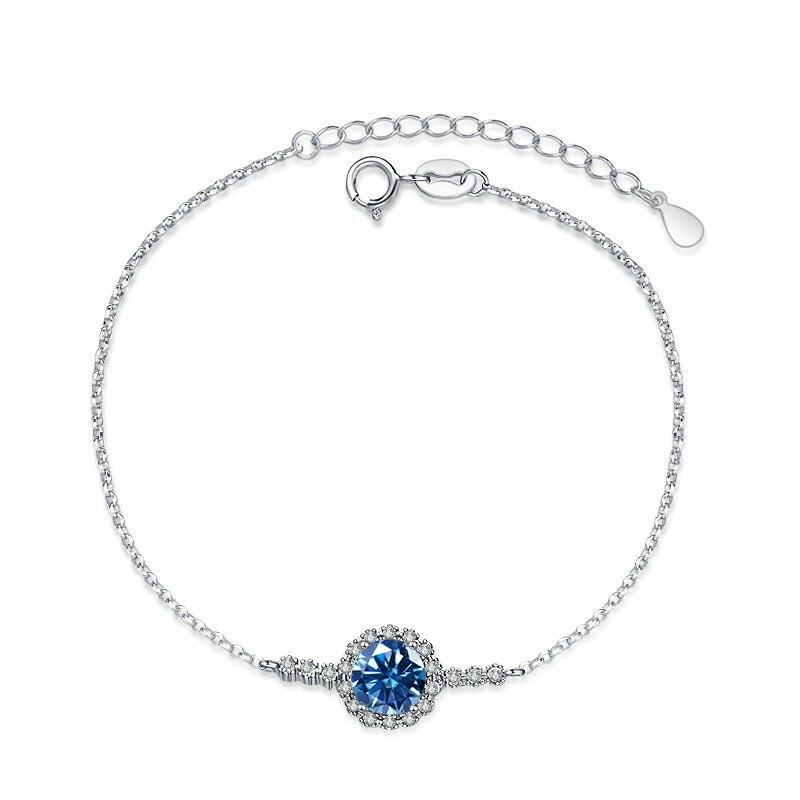 Bague Ringen Стерлинговое серебро S925, двухрядная дрель со звездами, D цвет, браслет из камня моссана, женская ниша, 1 карат, бриллиант моссана