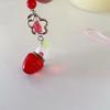 Beaded Mobile Phone Strap Strawberry Mobile Phone Key Chain Sweet Phone Lanyard