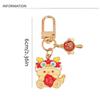 Chinese Style Lion Dance Keyring Loong Lunar New Year Pendant Fashion Zodiac Dragon Keychain  Kids