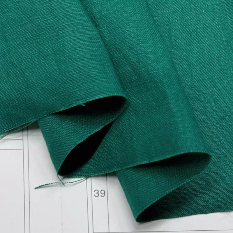 Чистая льняная ткань Стиранный лен Комфортная дышащая ткань для весны и лета DIY Платье Широкие брюки Легкая куртка Одежда