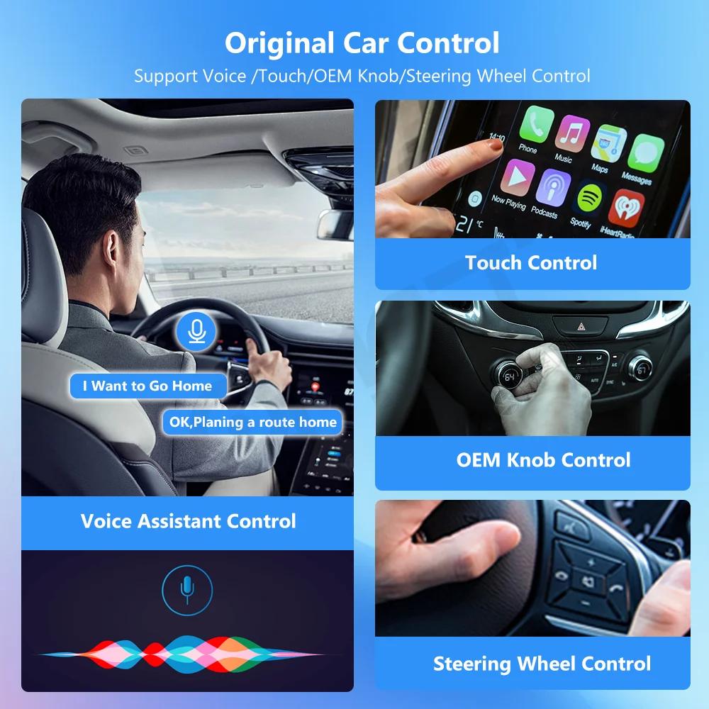 Wired To Wireless CarPlay Box Android Auto Adapter 2 In 1 Plug And Play USB/Type C Dongle Bluetooth WiFi Connect OTA Uppdated