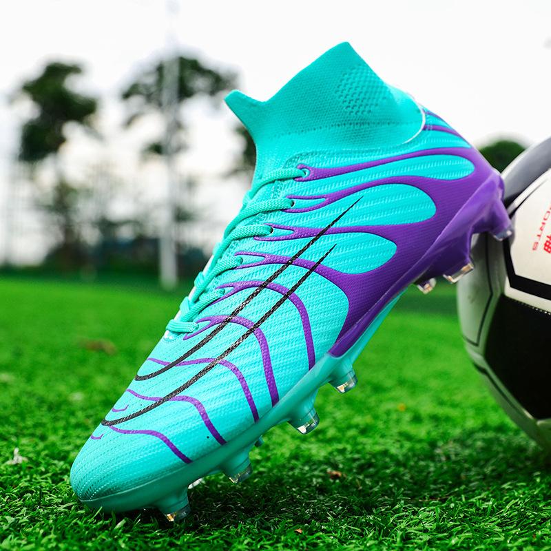 Футбольные бутсы большого размера AG длинные шипы TF шипы для газона мальчики и подростки тренировочные кроссовки