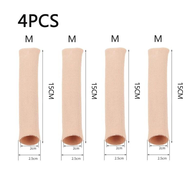 1/2/4 шт. Силиконовый чехол Разрезная ткань Разделитель пальцев ног Распорка Трубка Рукав Накладки Вальгусный корректор Защита молоткообразного пальца Уход за пальцами ног