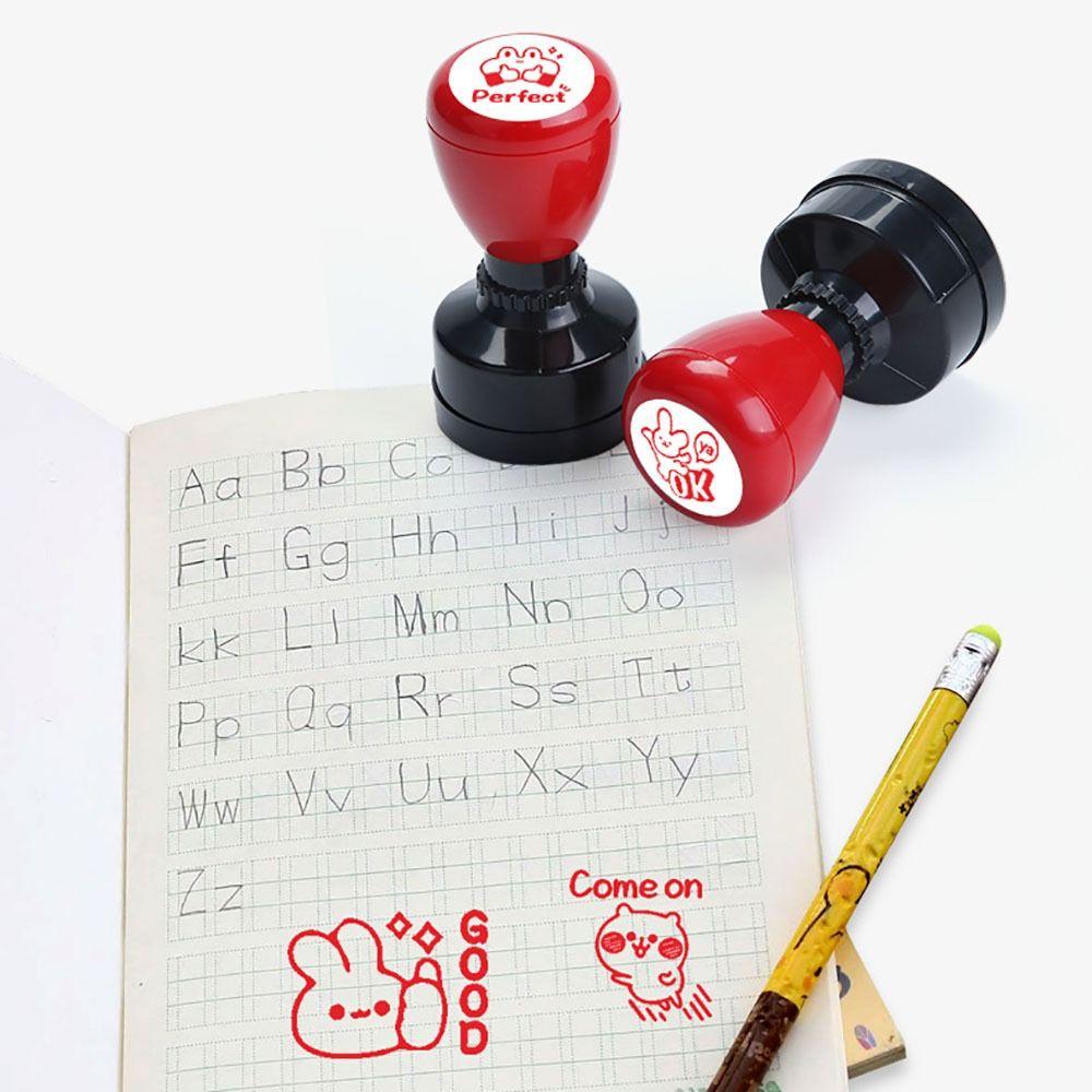 DIY Teacher Encourage Stamp Praises Emoticons Praise Stamps Portable Reward Seal