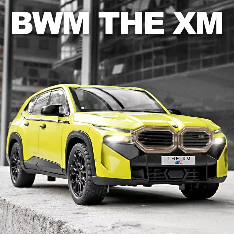 Новый 1:32 BMW XM SUV шестидверный имитация литой игрушечной машинки модель со звуком и светом инерционный механизм детская коллекция игрушек украшения подарок на день рождения мальчика