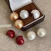 Imitation Pearl Temperament Earings Half Circle Bridal Wedding Jewelry  For Women Girls