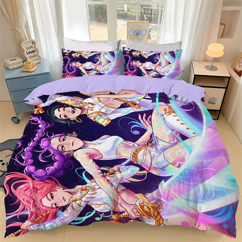 3D Print W onder-Girls Bedding Set Girl Fans kp op Duvet Cover Pillowcase Twin Full Size Home Bedroom Decor for Youth 2/3pcs