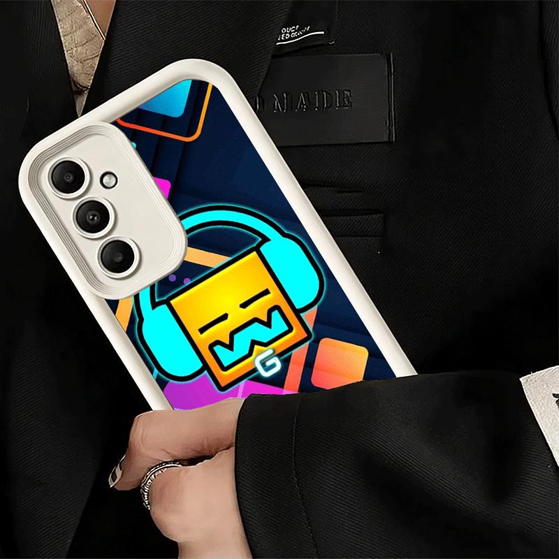 Чехол для телефона Samsung Galaxy A17 A16 A15 A14 A13 Игра Geometry Dash A56 A36 A26 A55 A35 A25 A54 A34 A24 A53 A33 A23 A07 A06