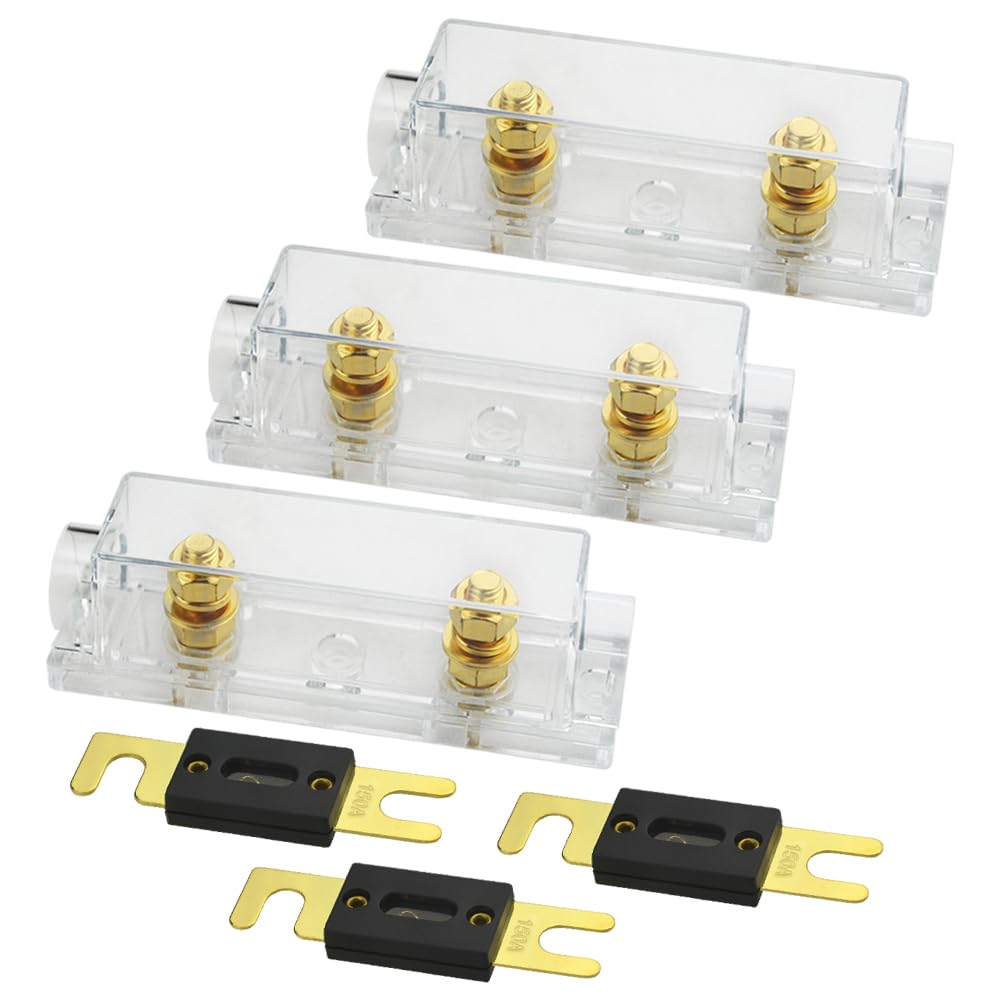 WMYCONGCONG 3 Piece Set ANL Fuse Holder and 150A ANL