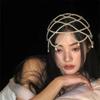 Pearl Beaded Headwear Tassel Bride Headpiece Fashion Pearls Weave Hat  Women