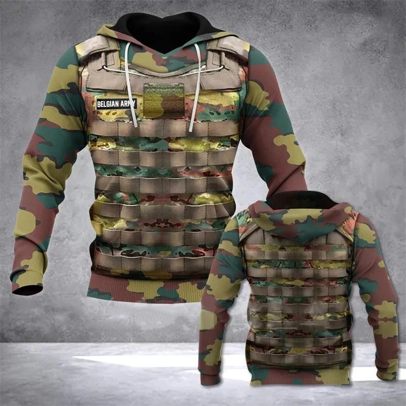 Мужская толстовка с капюшоном 3D-принт Fore Camouflage Hoodis для мужчин Повседневная солдатская форма Оверсайз Толстовки Повседневные уличные свитера Топы