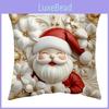 Christmas Santa Snowman Tree Deer Cartoon Pillow Cover Pillowcase For Home Decor