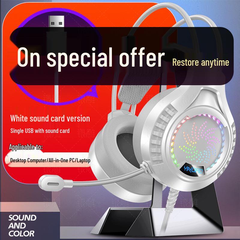 Q7 Wired Luminous 7.1 Surround Sound USB Gaming Headset (Over-ear)