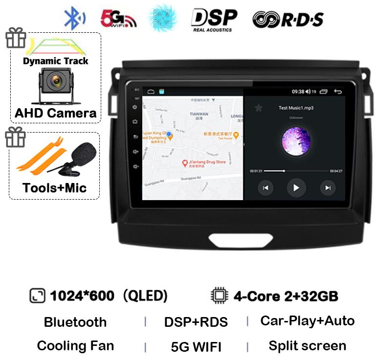 Android 14 Carplay Авто Радио Стерео Для Ford Ranger 2015 2016 2017 2018 2019 2020 GPS Мультимедиа Авторадио Плеер Головное Устройство