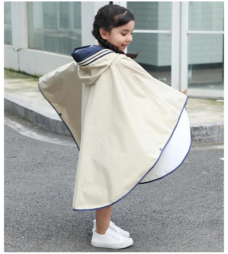 Children's cape, bicycle raincoat, female adult hiking backpack, mountain climbing and cycling waterproof windbreaker, raincoat