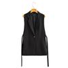 Women Fashion Plaid Vest V-Neck Single Breasted Sleeveless Jackets Female Chic