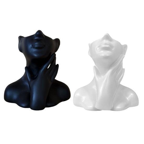 DYS 3D-печатный держатель для ручек в виде скульптуры лица, Эстетичный настольный органайзер, Стакан большой емкости для кистей для макияжа на стол, Водонепроницаемый портрет