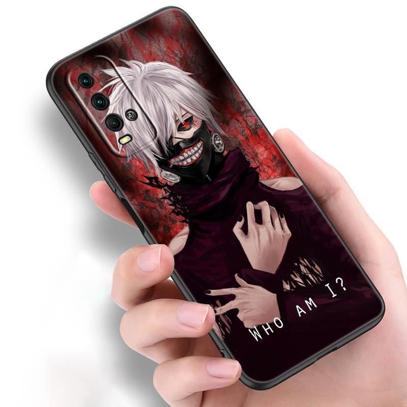 Модный чехол для телефона Tokyo Ghoul с аниме Kaneki Ken для Xiaomi Redmi Note 11 10 9 8 Pro 11T 10T 10S 9S 8T 9 9A 9C 9T, черный мягкий чехол