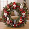 Handcrafted Quality Plush Santa Doll Knitted Xmas Tree Decor Knitted Christmas Pendant  Room Decor
