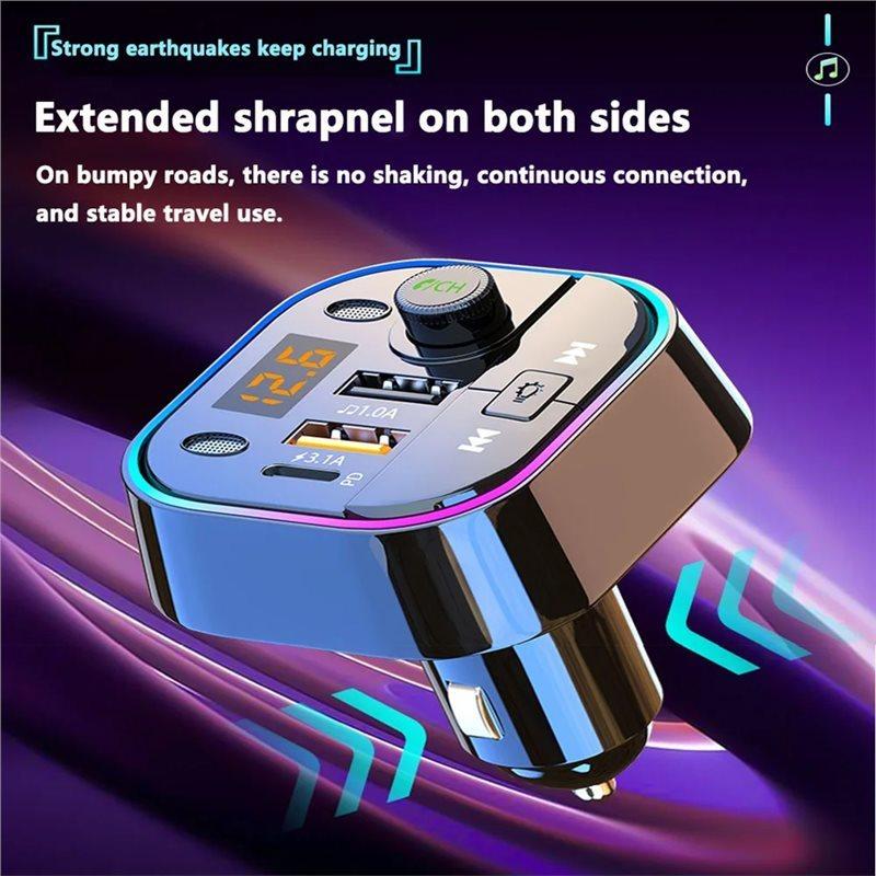 Car Bluetooth 5.0 Receiver MP3 Player Cigaret Lighter Adapter High-Quality Lossless Sound