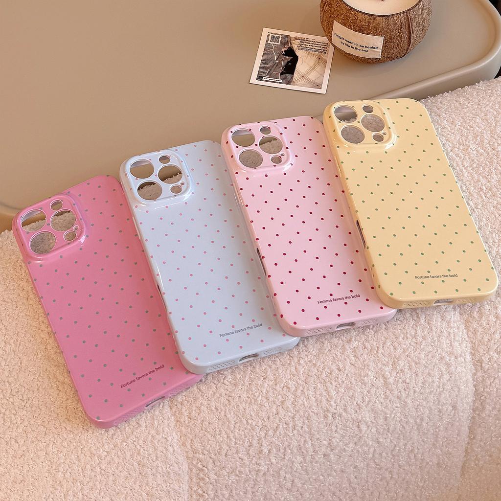 Dopamine Polka Dot Suitable for Iphone16promax Mobile Phone Case Apple 15 Philin 13 Soft Sleeve 14 Korean 11