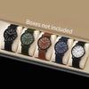 5PCS/Set Men Military Sports Watches Nylon Strap Simple Outdoor Quartz Wristwatch for Man Relogios Masculino