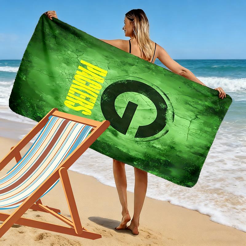 Green Bay Packers Print Beach Towel, Large Soft Quick Dry Towel for Beach Camping Swimming