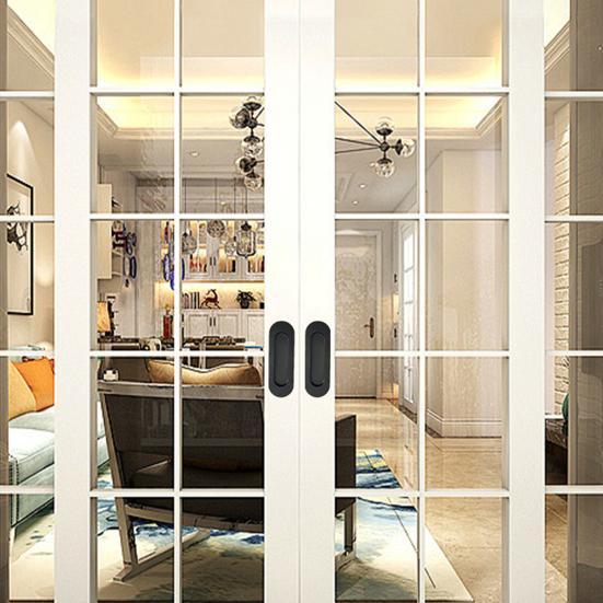 Самоклеящаяся овальная ручка для раздвижной двери из алюминиевого сплава, мгновенно приклеиваемая ручка для двери, раздвижные амбарные двери, окна, шкафы, скрытая утопленная ручка