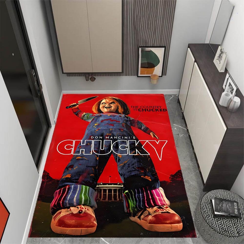 Chucky's Country Adventure Themed Anti-Slip Rugs - Polyester Home Decor, Suitable for Bedrooms, Living Rooms, Doorways, Studios, and Decorations