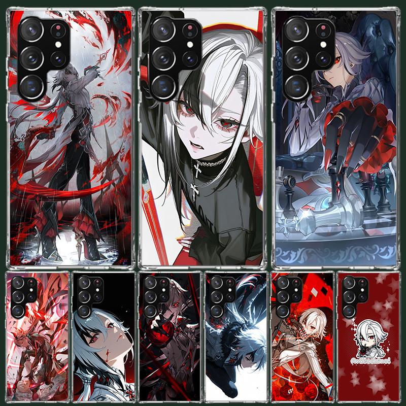 Arlecchino Genshin Impact Phone Case For Samsung Galaxy S25 Edge S24 S23 S22 S21 FE S20 Ultra S10 Plus + Art Customized Coque