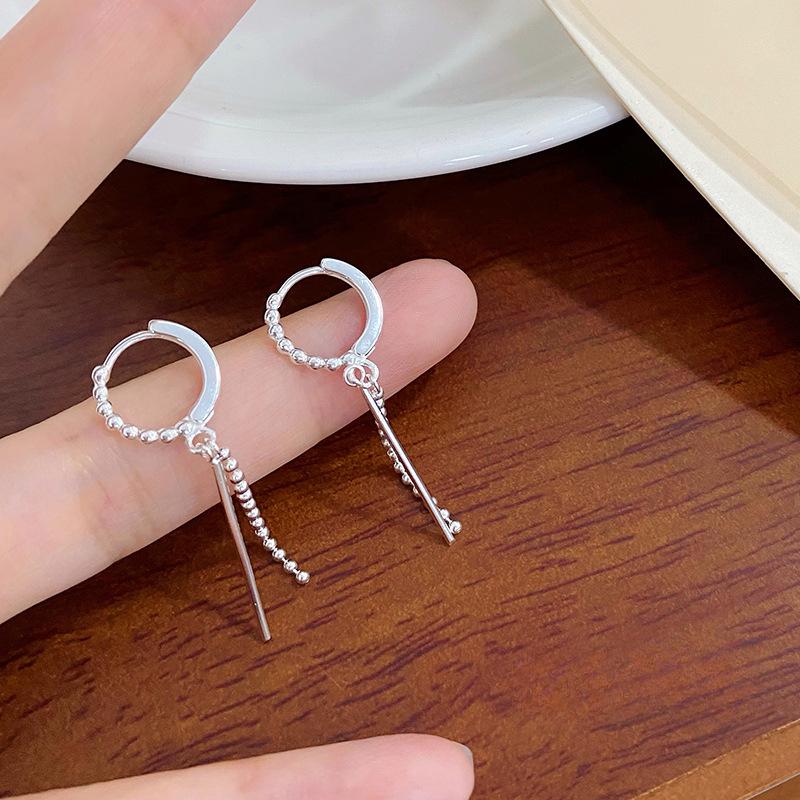 Геометрические цепочки серьги новые модные женские нишевые дизайн пуговицы темперамент холодный стиль