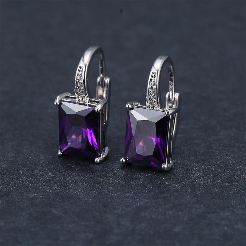 Модные квадратные серьги женские серьги-кольца принцесса свадебные украшения для помолвки подарки