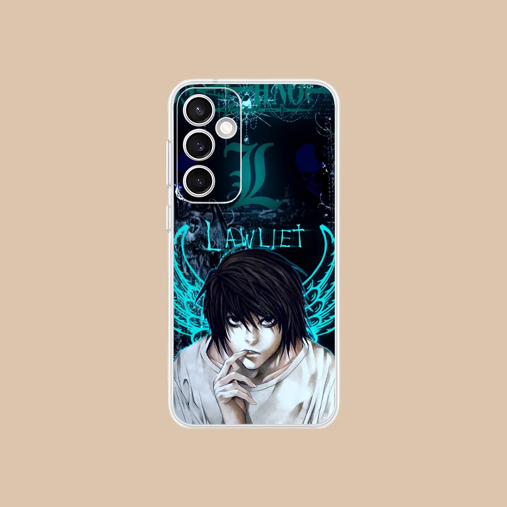 Чехол для мобильного телефона Death Note L Lawliet для Samsung Galaxy S25 S24 S23 S22 S21Plus FE Ультрапрозрачный Цветной Чехол Чехол Красивый