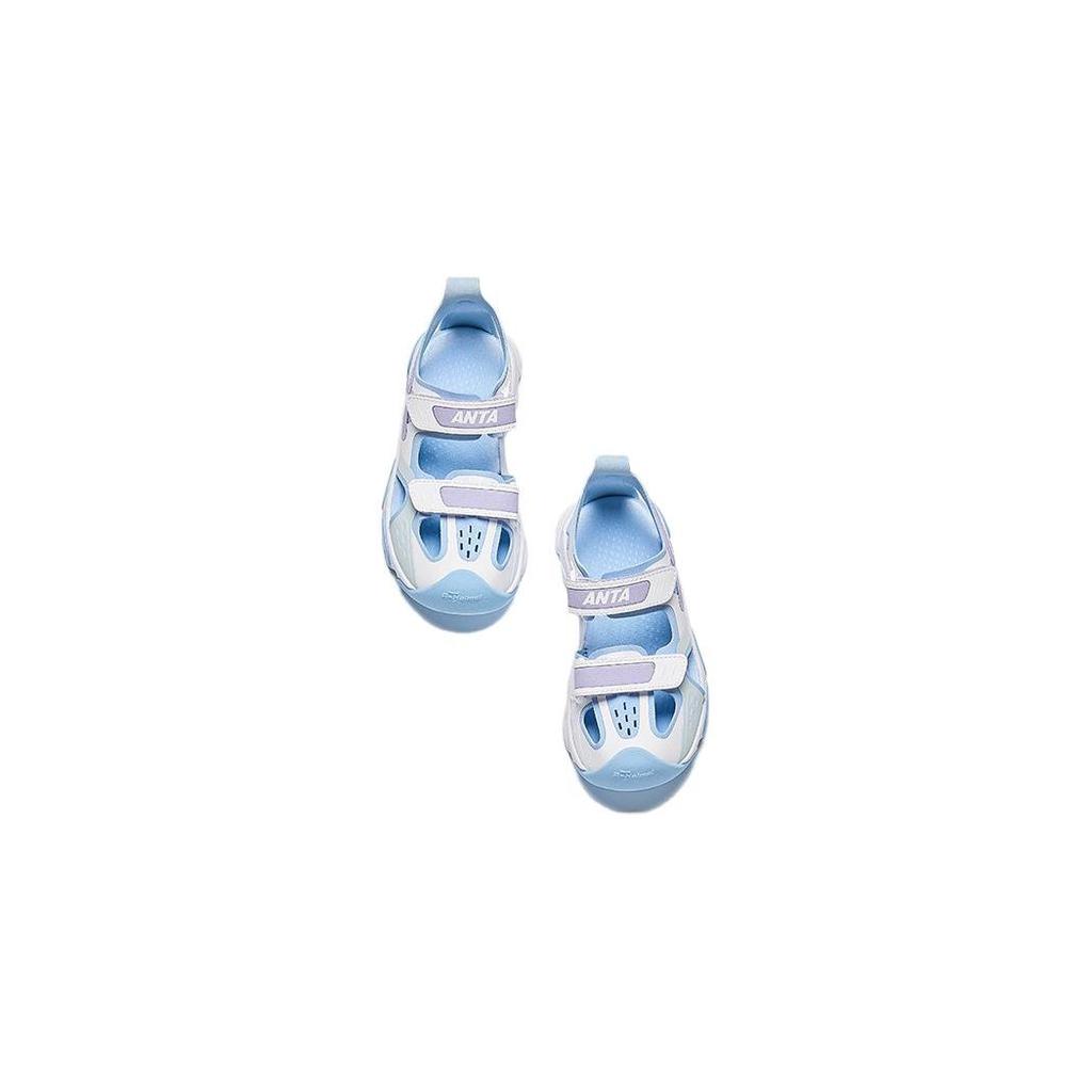 Anta Kids Red Flame Comfortable Shock Absorbing Durable Sandals Kids Sandals Blue White 322429973-3