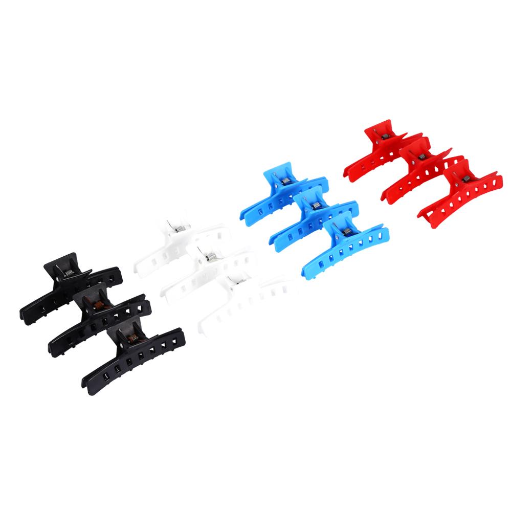 12PCS Salon Plastic Hair Claw Clip Clamps Hairpin Hairdressing Styling Accessories Tools
