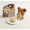 San-X Rilakkuma "Rilakkuma X Mister Donut" Donut Rolling Plush Toy, Chairoikoguma (Angel Cream), MV27401, H150 X W140 X D110mm