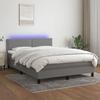 VidaXL Slat Bed Base with Mattress and LEDs, Upholstered Bed, Double Bed, Adult Bedroom Interior Bed, 3133078