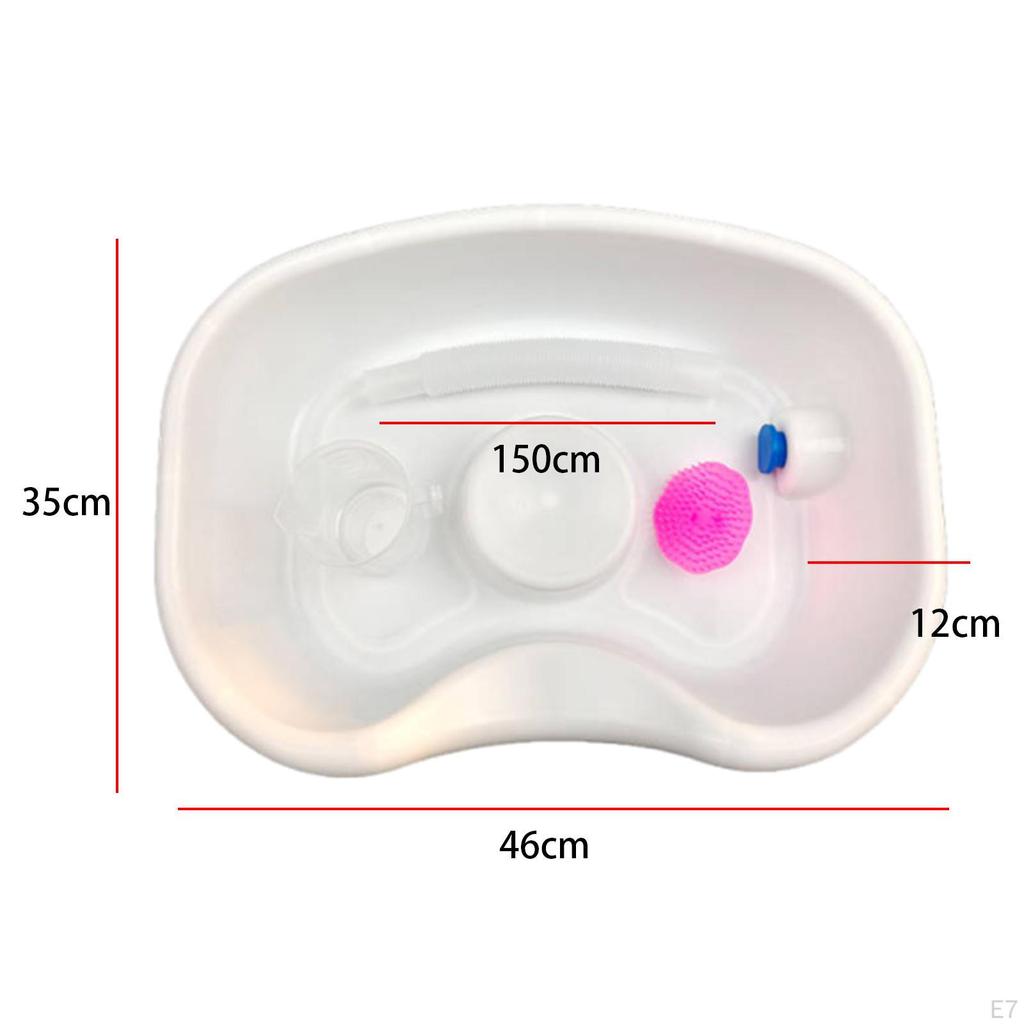 Bedside Shampoo Basin Hair Washing Comfortable Sink Wash Tray with Head Cushion for Bedroom