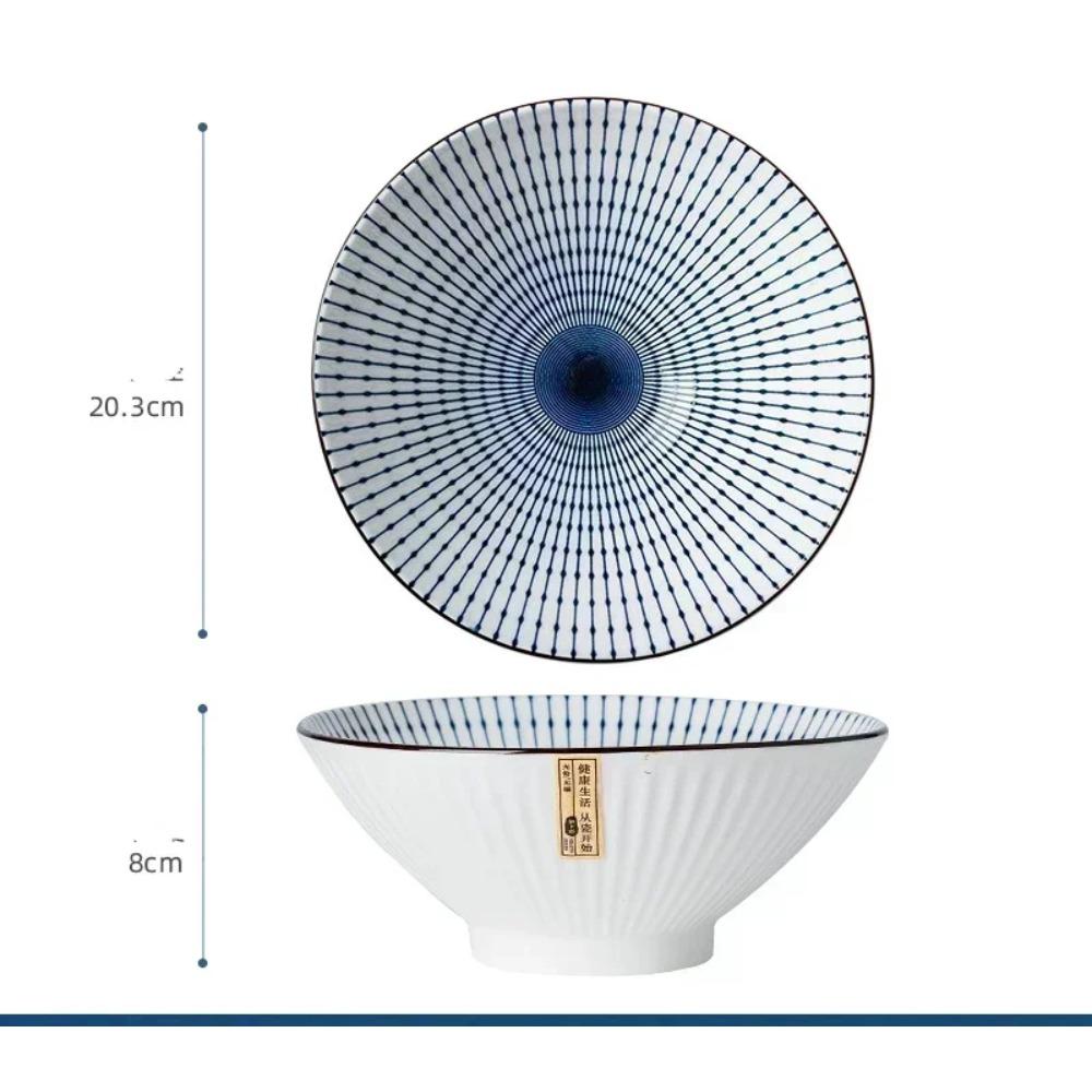 Керамическая посуда в японском стиле Большая суповая миска Бытовая большая миска для рамена Миска-ведро Миска-труба