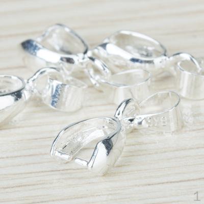20 шт., серебряные пластины, подвески, зажимные скобы, 12–13 мм
